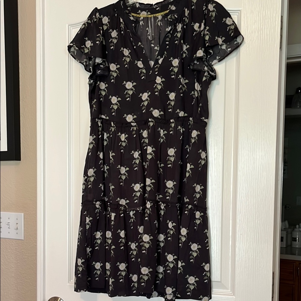 Anthropology floral print SP rayon dress
